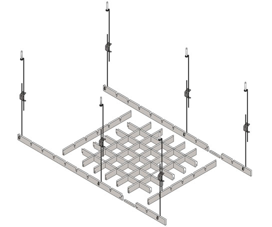 SUSPENDED GRILIATO CEILING