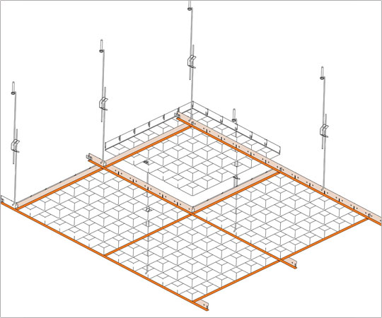 SUSPENDED GRILIATO CEILING